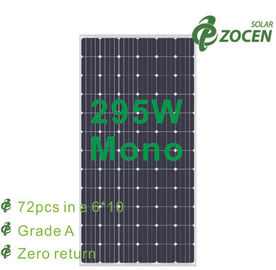 295W বদমেজাজি গ্লাস Monocrystalline এন্টি সঙ্গে সৌর প্যানেল - চিন্তাশীল লেপ